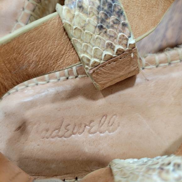 Madewell Malia Espardrille Leather Upper Strappy Sandals Size 9 - Picture 5 of 10